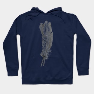 Black White Feather Hoodie